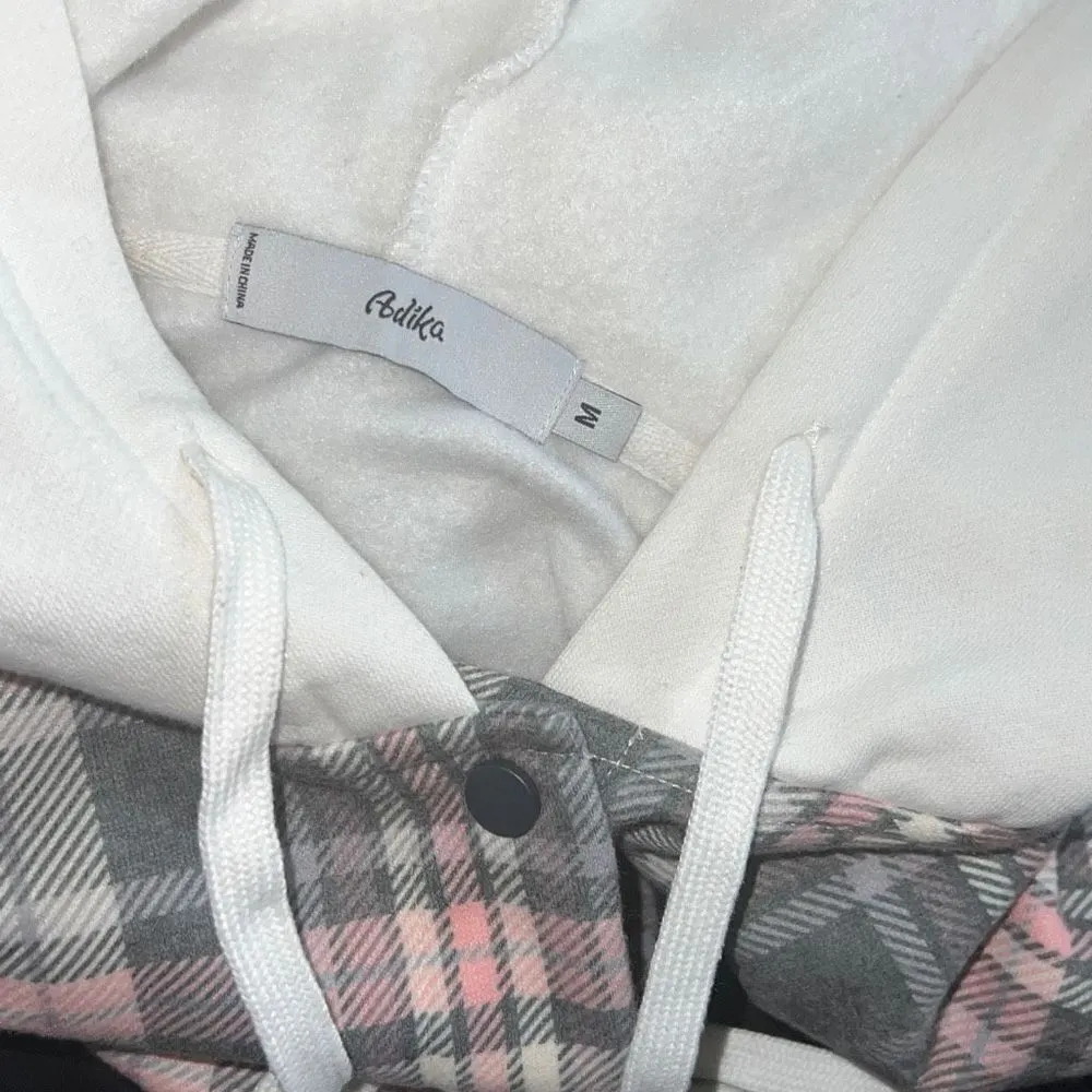 ✨Adika Cropped Hooded Flannel Sweatshirt✨ - Image 5