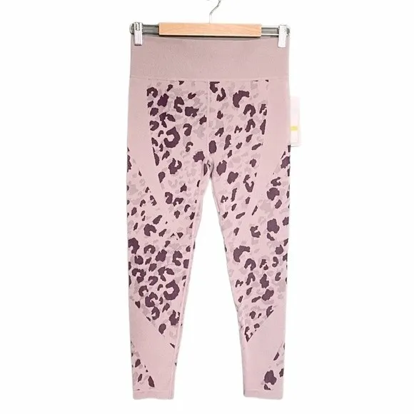 NWT Zella Cozy Pattern Base Layer Legging Purple Nebula Animal Print Size Medium - Image 3