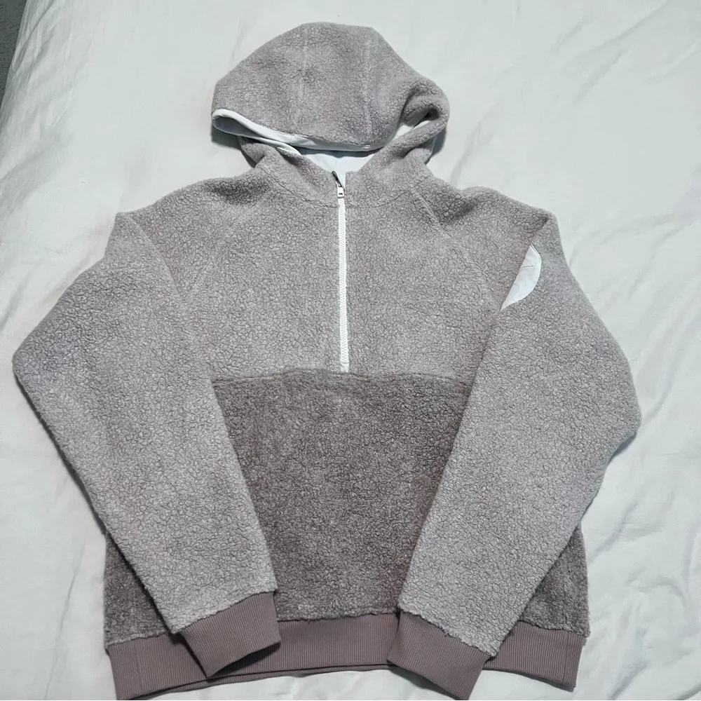 Outdoor Voices MegaFleece 1/2 Zip Hoodie Oatmeal - Image 3