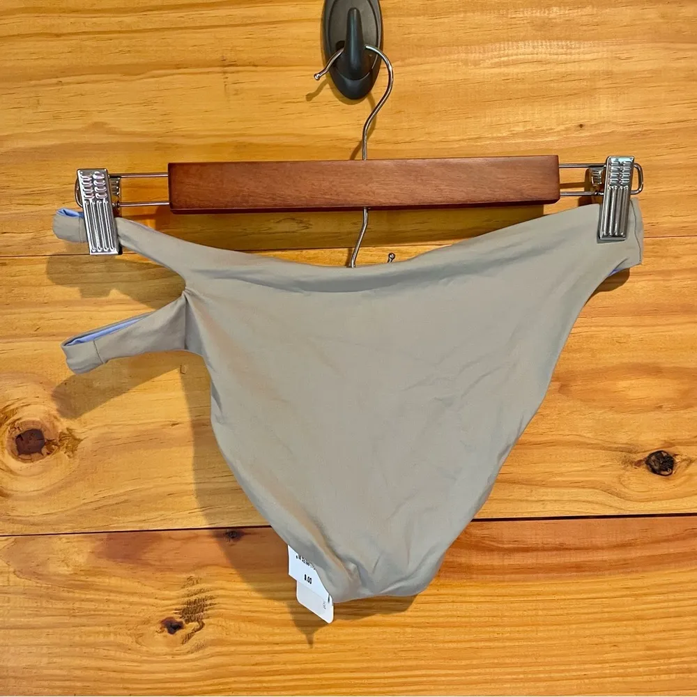 L*SPACE Breakers Reversible Cutout Bikini Bottom Grey Periwinkle Blue Small NWT1 - Image 2