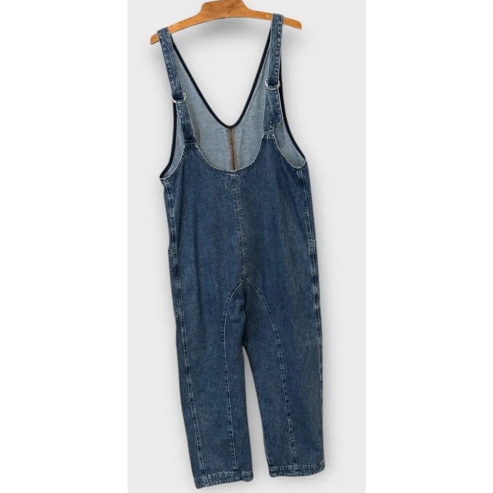 Free People High Roller Denim Jumpsuit Size XS - Image 6