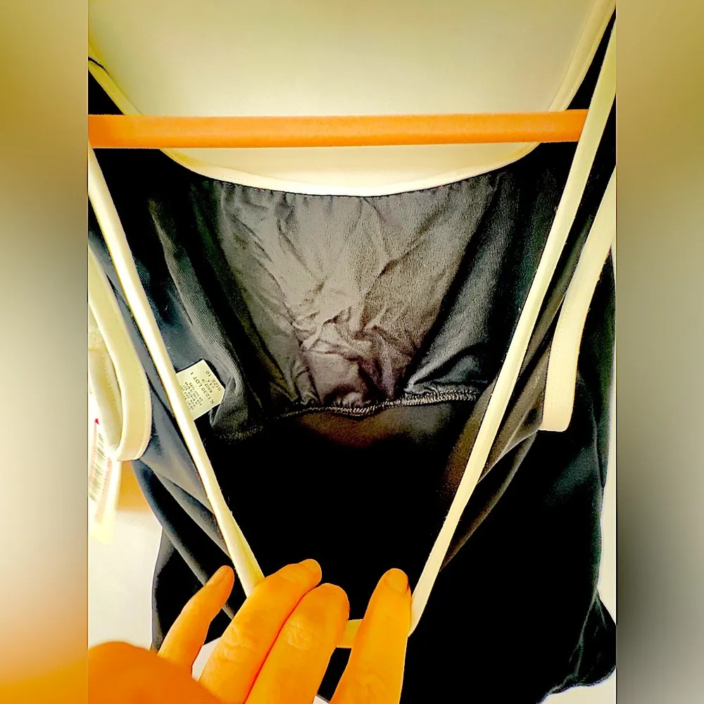 Calvin Klein Tankini Swim Top Black & White women’s size 10-NWT - Image 7