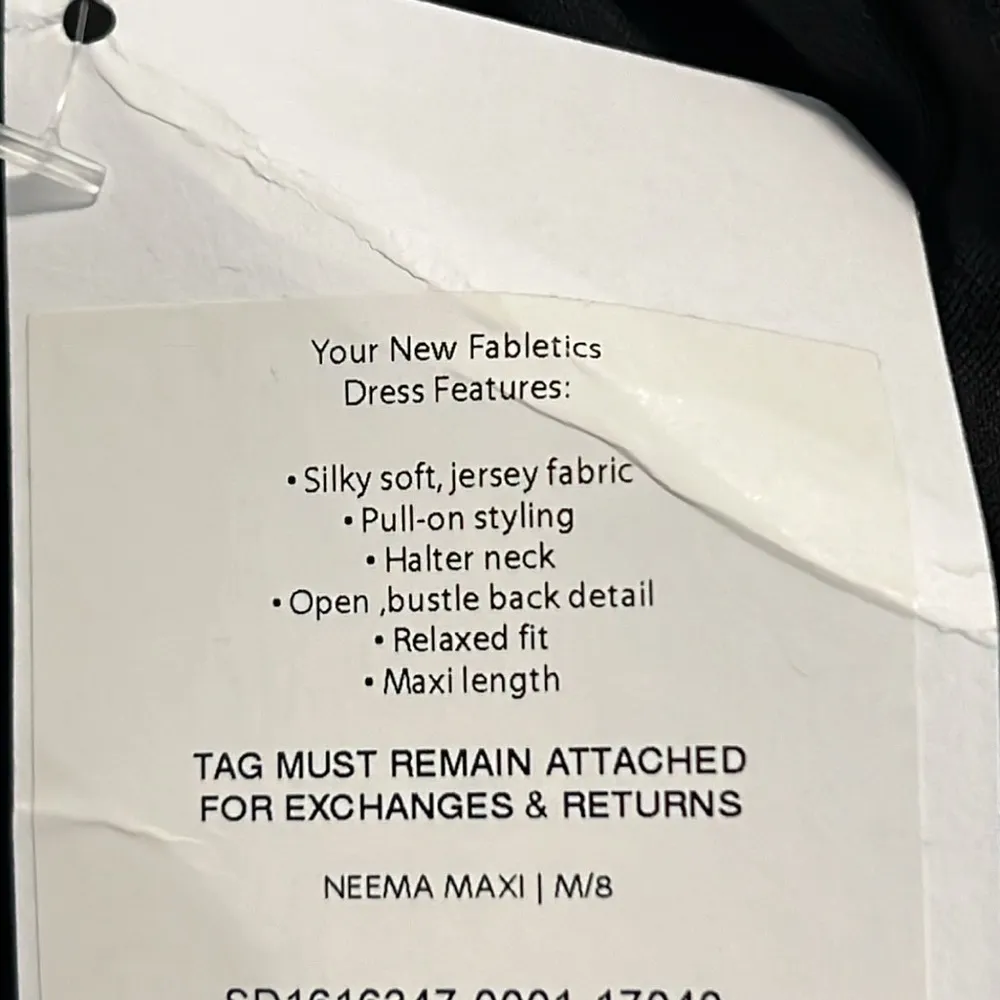 FABLETICS medium black Neema maxi dress halter neck relaxed fit maxi length new - Image 8