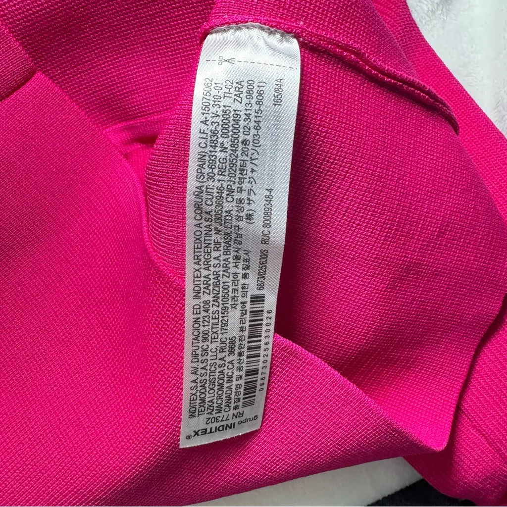 Zara Barbie Pink Seam Detail Knit Cropped Cardigan Fit Sweater - NWT - Small - Image 6