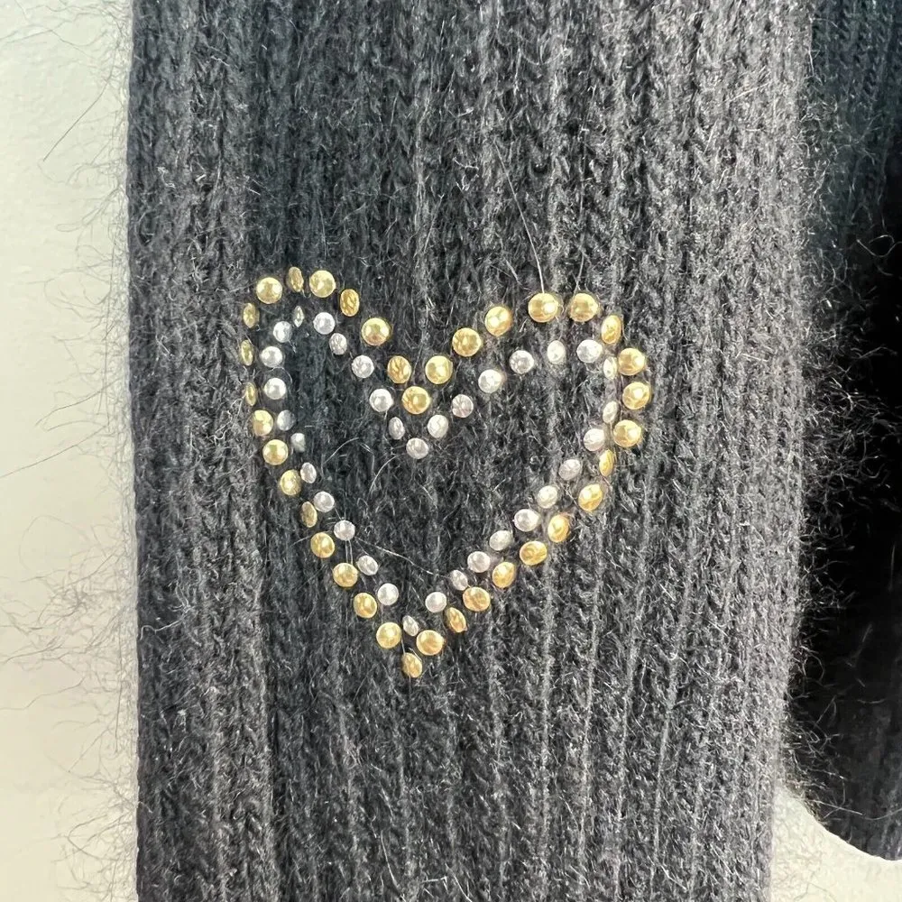 Sostanza Sweater Large Women Angora Rabbit Hair Silk Gambler Blackjack Las Vegas - Image 4