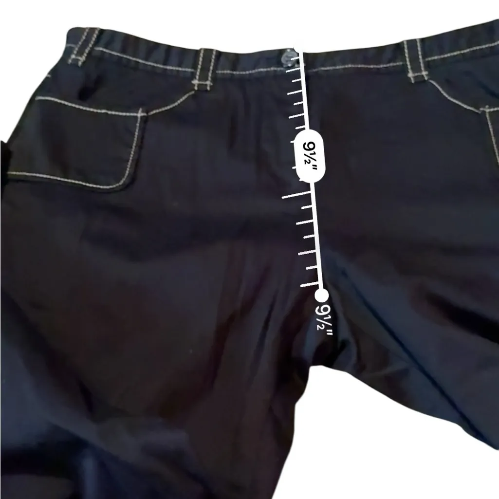 Jessica McClintock Vintage Wide‎ Leg Pants Women’s Size 4 Black Mid Rise Cropped - Image 9