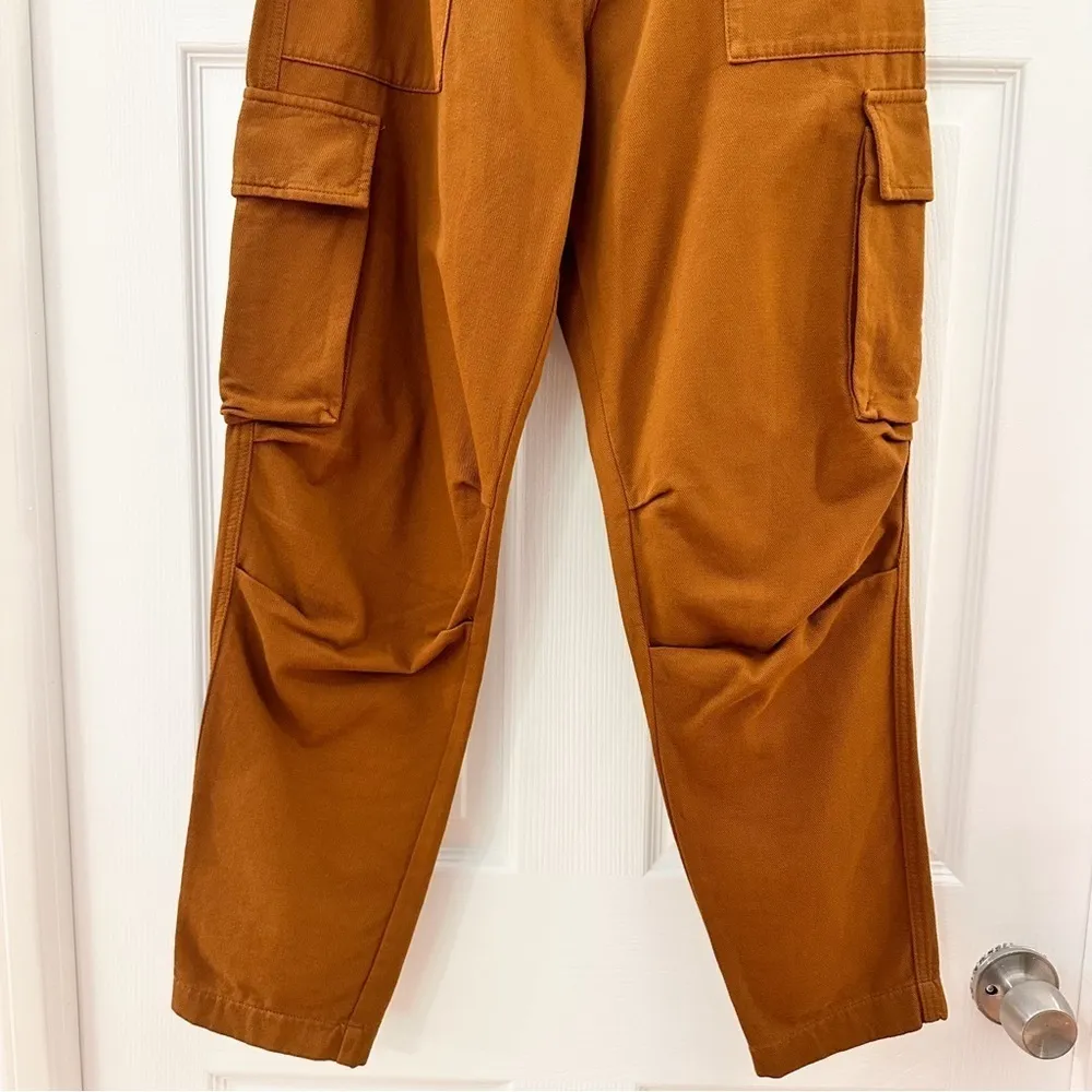 NEW Forté Forté Tapered Cotton Cargo Trousers Camel Brown sz 0 - Image 6