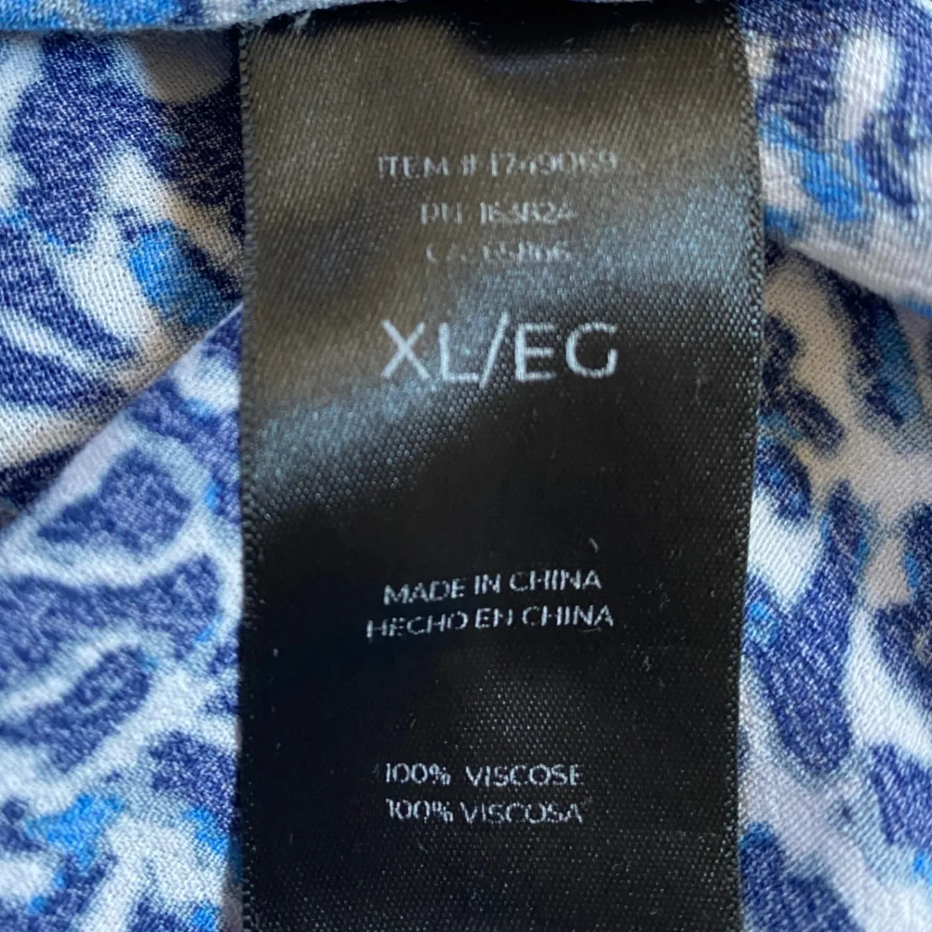 Well Worn Women's Casual Shirtdress Blue Print Vibrant Florals - XL - Image 11