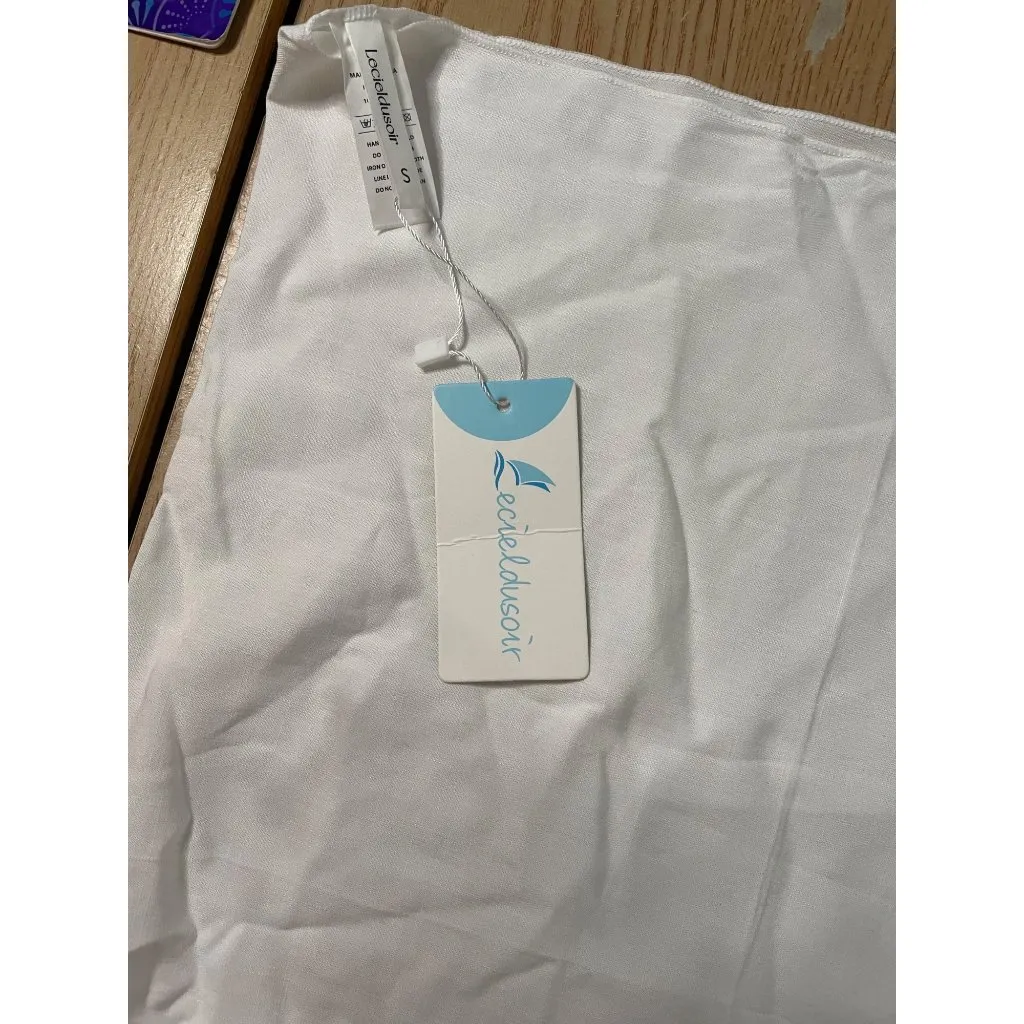 B1 New Women’s Swimsuit Sarong Cover up Rayon White Size Small - Image 5