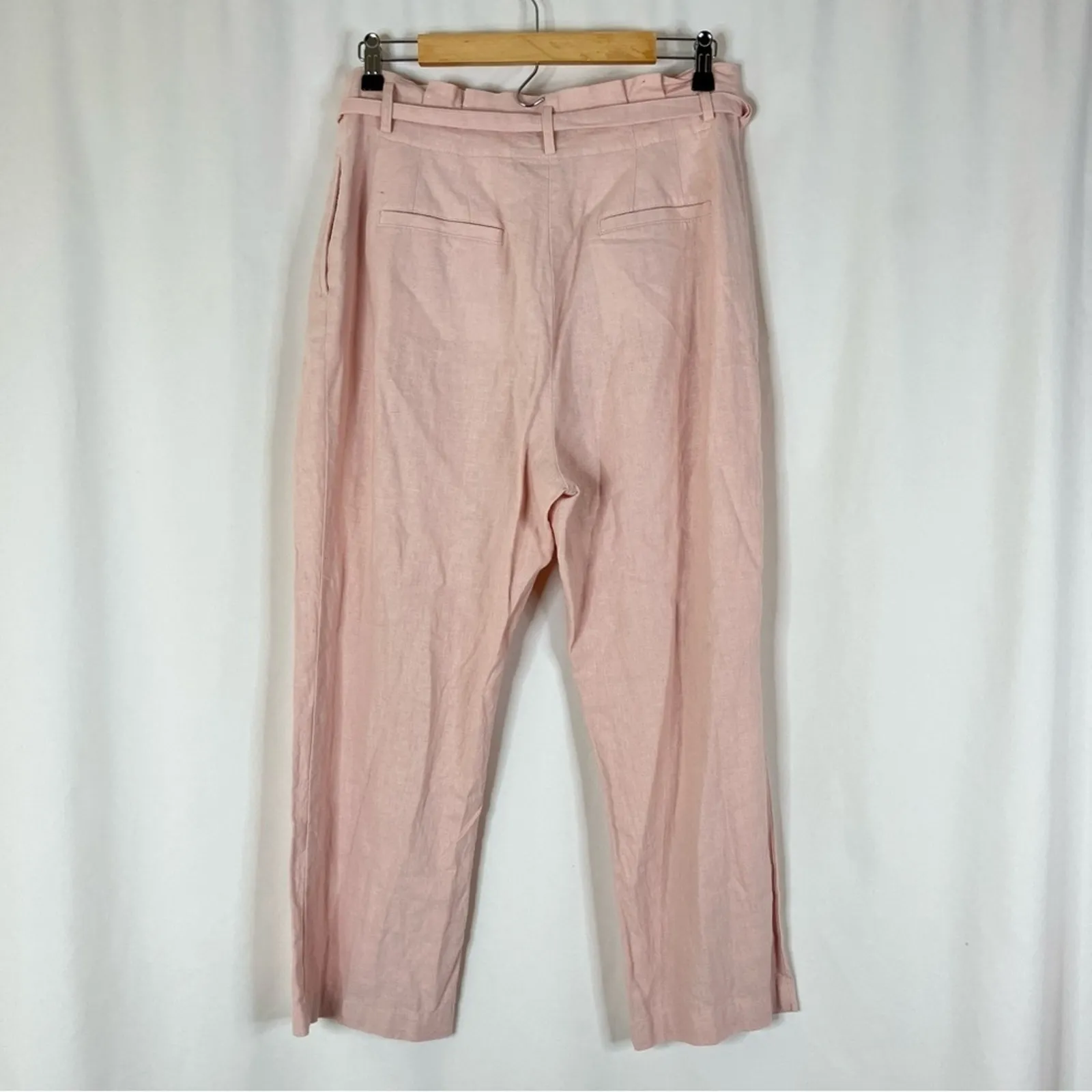 Ann Taylor Factory | Light Pink Linen Blend Pants L PETITE - Image 6
