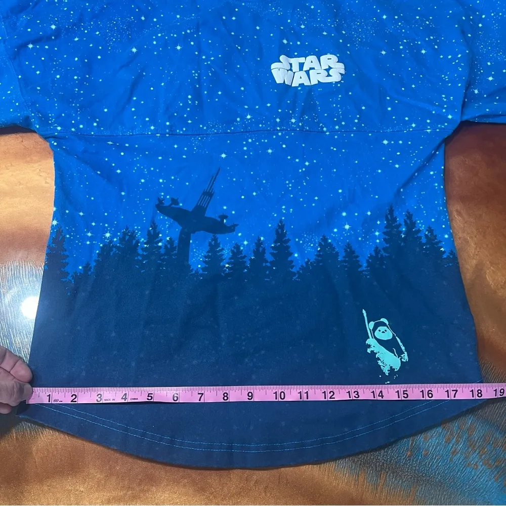 Star Wars Disney Spirit Jersey Endor Ewok allover graphic galaxy edge Disneyland - Image 12