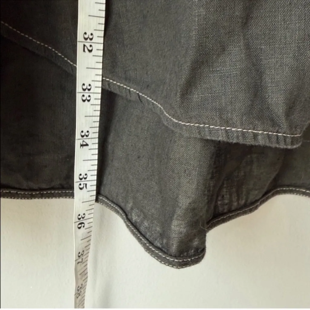 COS  Linen Black Oversized Shirt Button Down - Image 9