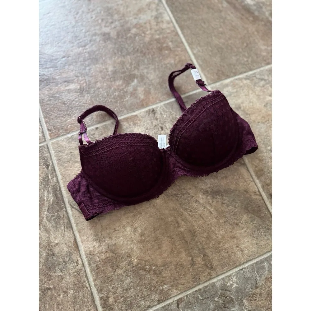 Pink Victoria’s Secret Wink Push-up Balconette Bra Wild Rose Size 32C - Image 5