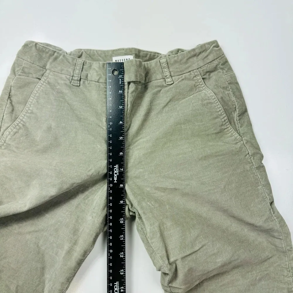 MASSCOB Made In Spain Sage Green‎ Corduroy Straight Leg Pants Size 6 - Image 5