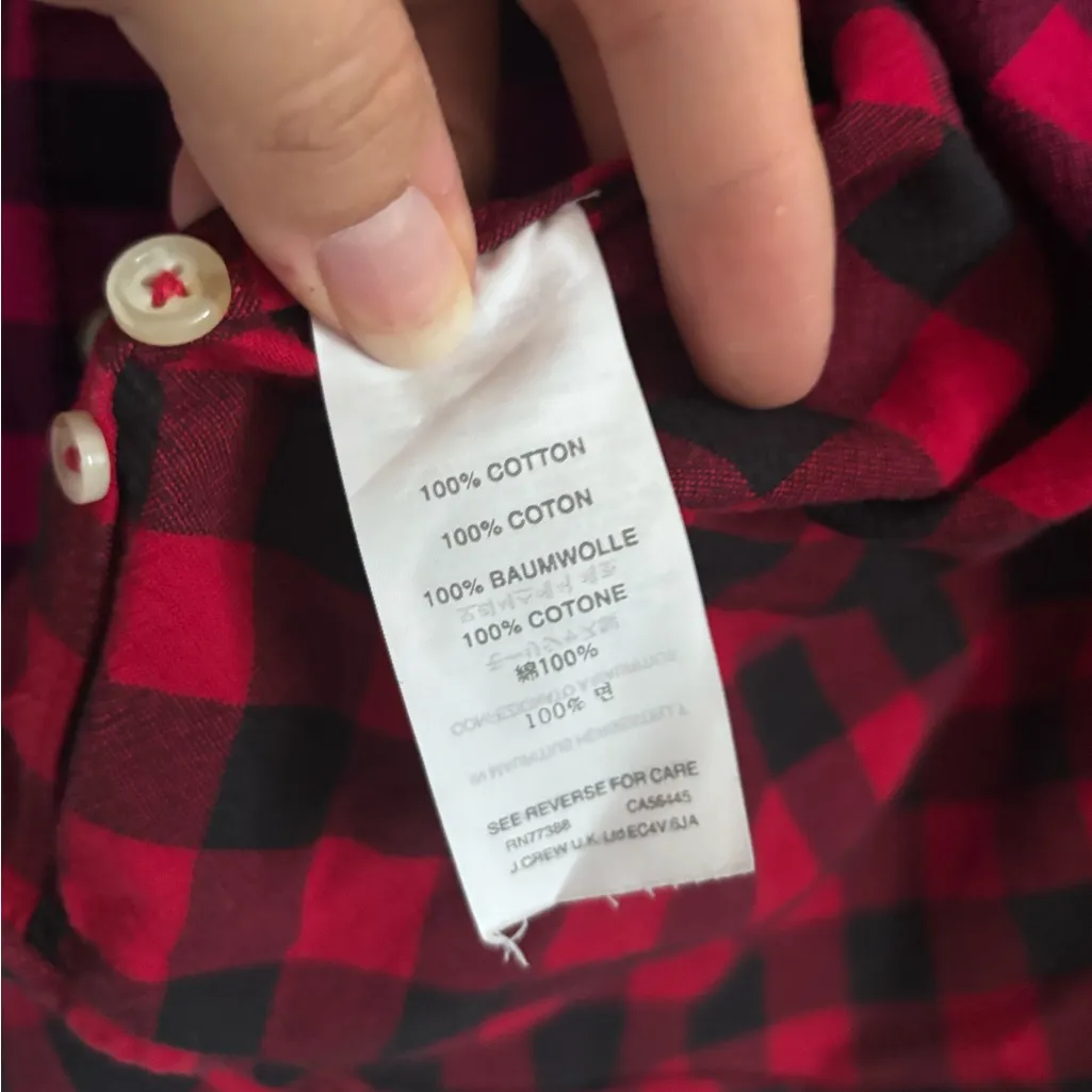 J. Crew Slim Vintage Oxford Shirt in Red Black Buffalo Plaid Check - Image 6