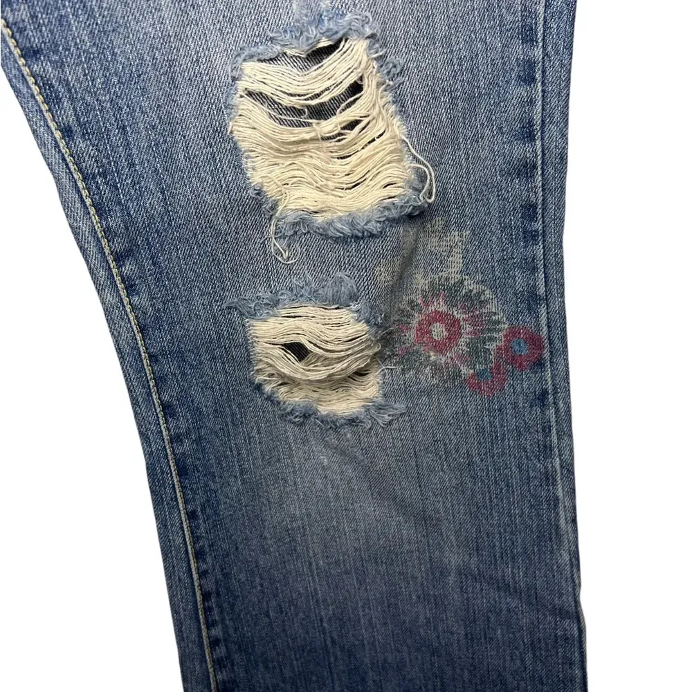 Vintage Abercrombie & Fitch Y2K Low Rise Flare Distressed Denim 8 - Image 3