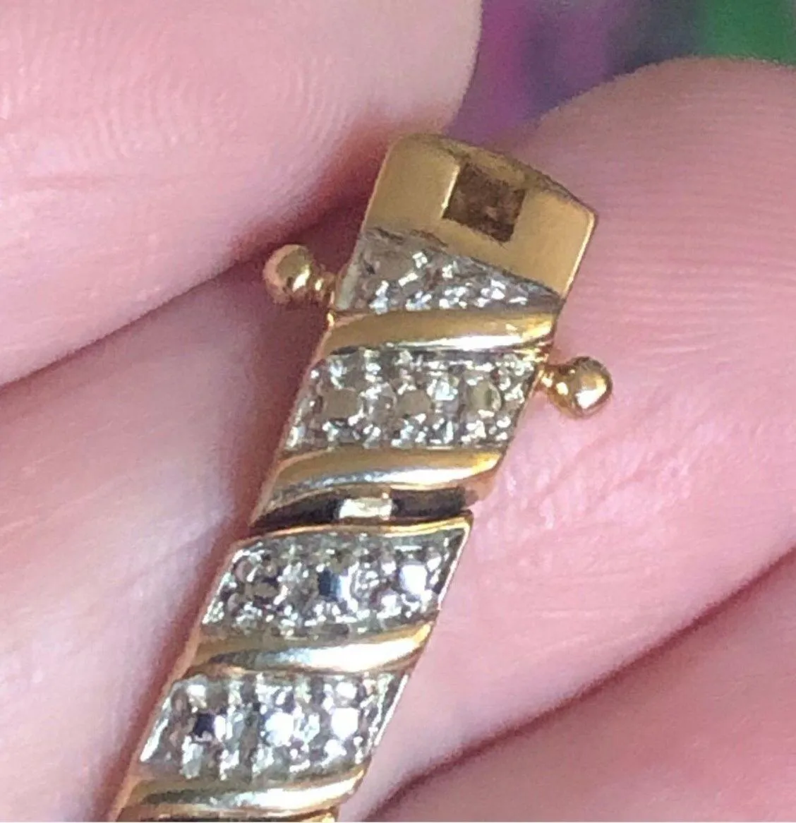 Ross Simons 18k gold vermeil textured link bracelet - Image 8