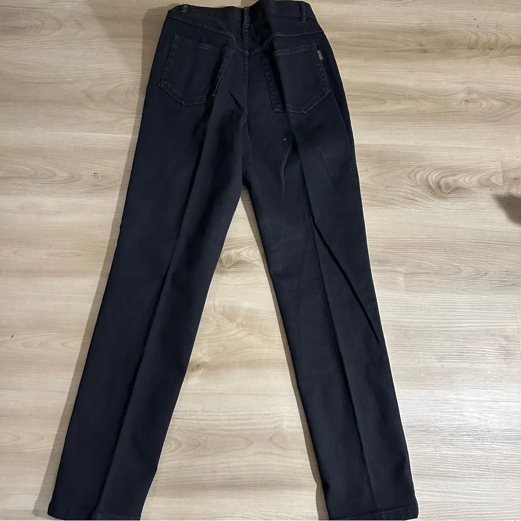 St. John Signature Jeans Black Size 10 Straight Leg Denim High Waisted - Image 8
