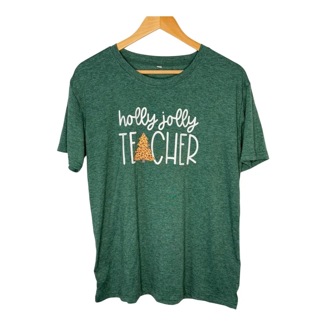 Holly Jolly Teacher T - Image 2