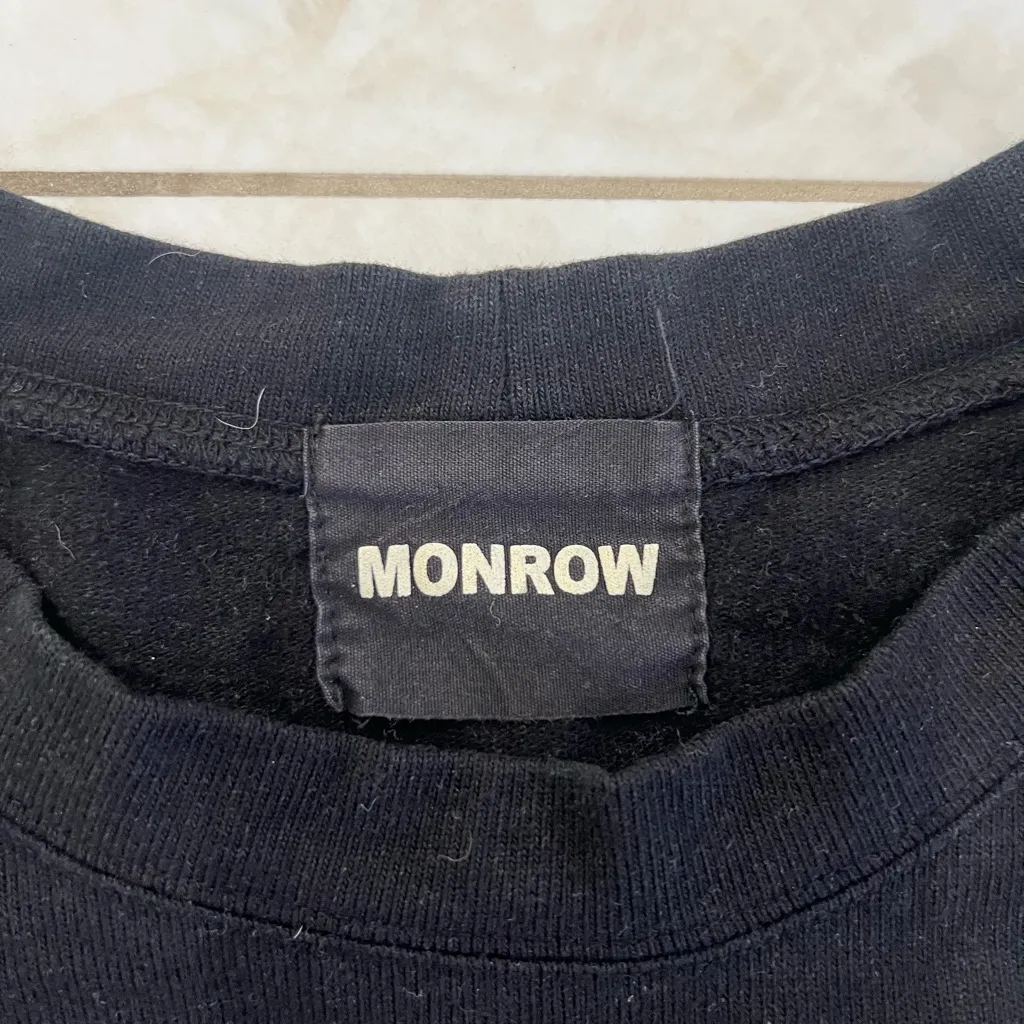 MONROW Black Cut Out Sweatshirt Size Small - Image 3