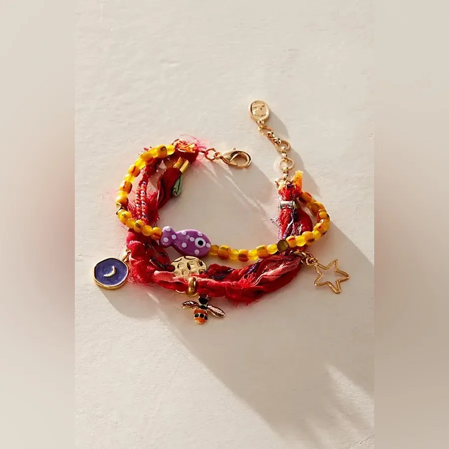 NWOT FREE PEOPLE + Ariana Ost
Alina Charm Bracelet - Red
$48 MSRP - Image 2