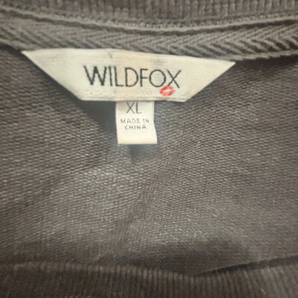 Wildfox Couture Easy Does It Rainbow Graphic Sweatshirt Gray XL - Image 5