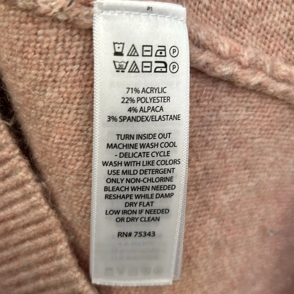 Jessica Simpson Pink Cowl Neck Sweater L - Image 7