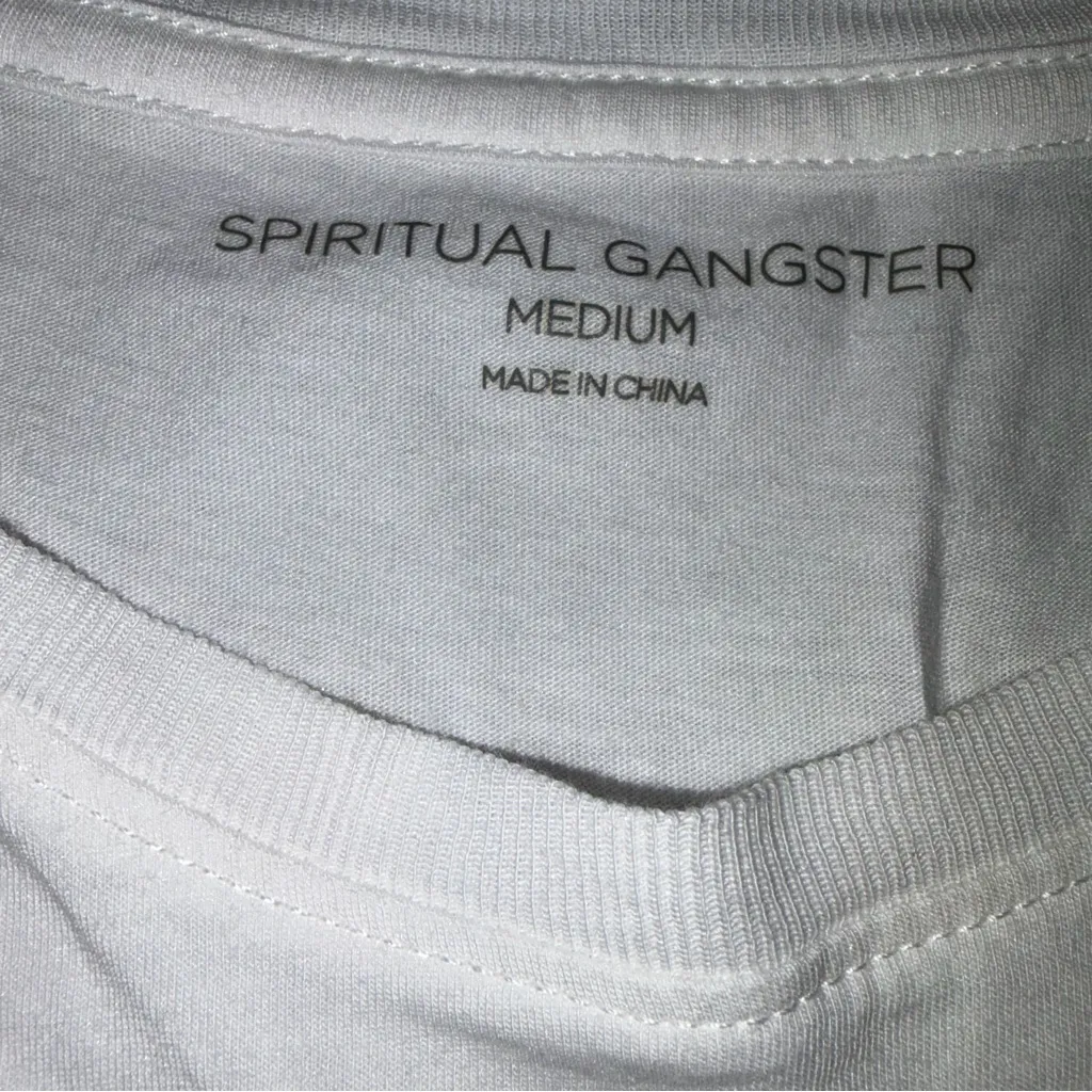 Spiritual Gangster White Tiger Graphic Tank Top Shirt size Medium - Image 7
