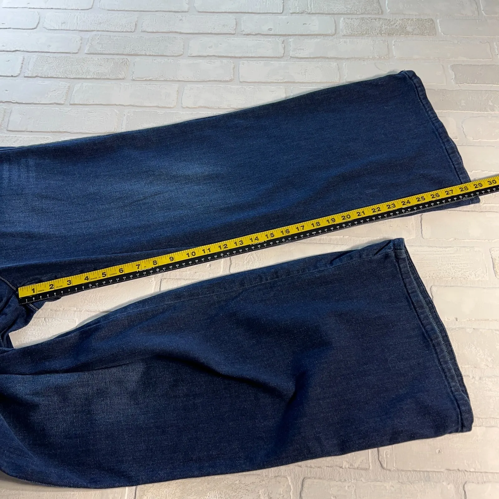 Wit & Wisdom Jeans Women 12 Dark Wash Blue Whitney 'Ab'Solution Skyrise Wide Leg - Image 10