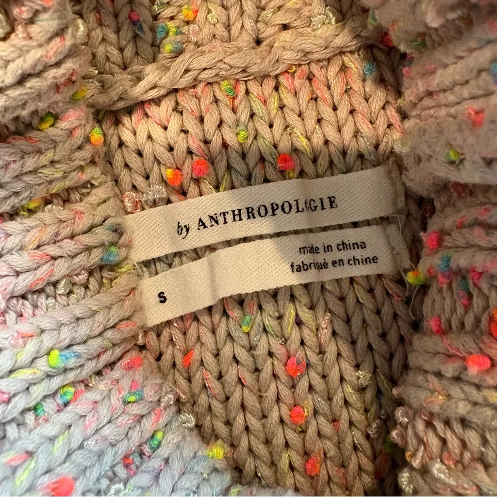 Anthropologie BREA Sleeveless Knit Sweater Vest Neon
Confetti Mock Neck Size S - Image 16