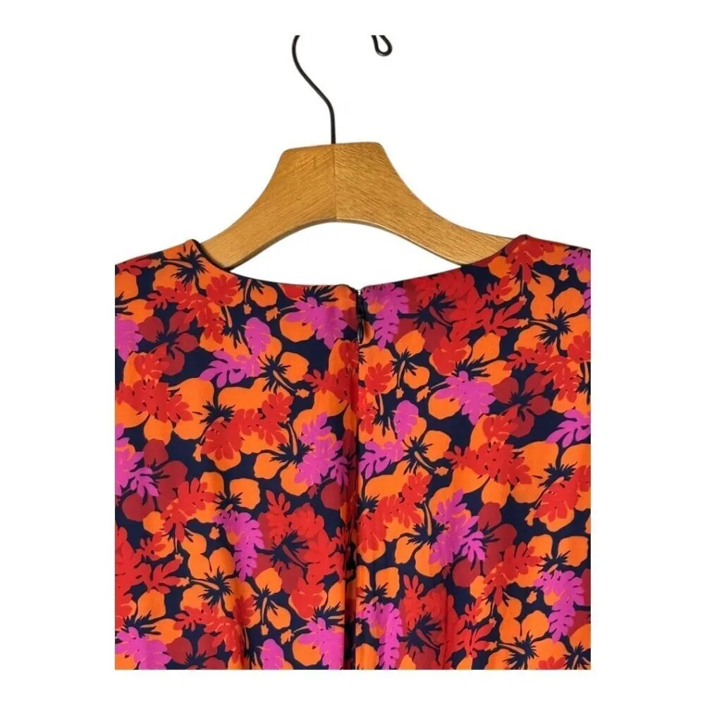 Derek Lam 10 Crosby Dress Women 4 Red Floral Talia Fit And Flare Mini‎ Boho - Image 5