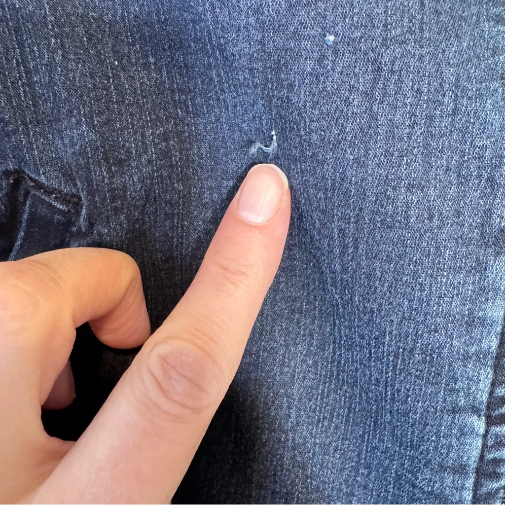 Hudson Jeans Blue Denim Studded Pearl Y2K Cropped Moto Jacket Womens XS Bratz - Image 6