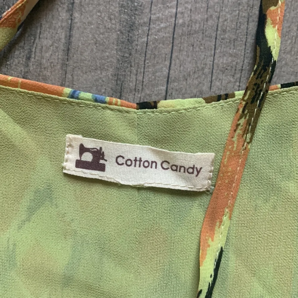 Cotton candy printed cami with raw edge. - Image 3