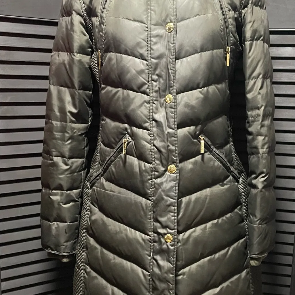 Michael Kors Women's Quilted olive green Puffer Coat Gray Size XS - Image 2