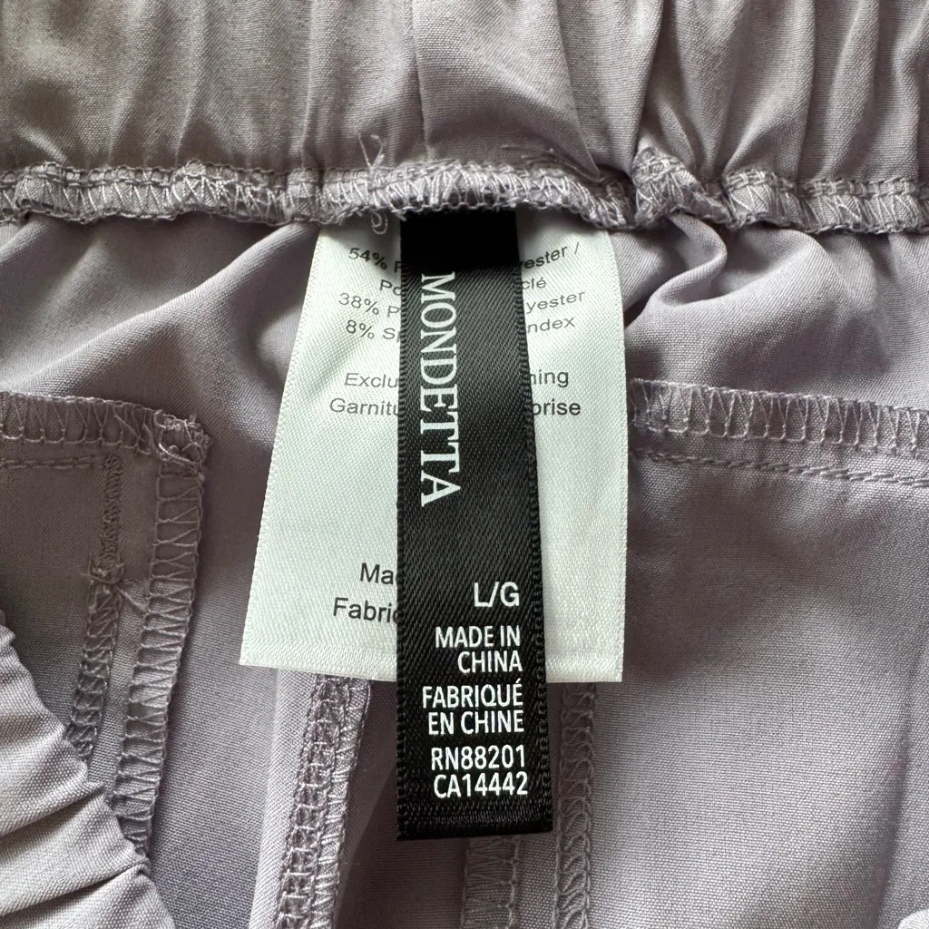 Mondetta Lavender Gray Side Stitch Wide Leg Elastic Waist Track Pants Size Large - Image 5