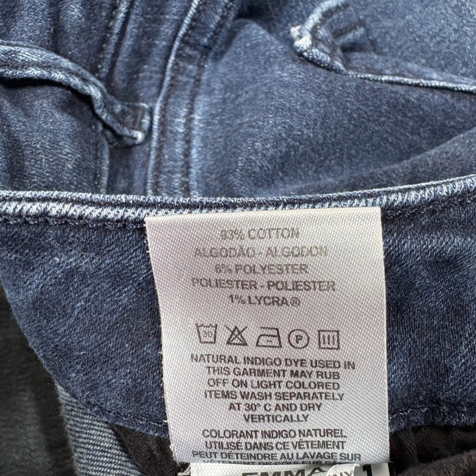 DL1961 Emma Low Rise Skinny Jeans Nicholson Dark Wash Stretch Denim Size 30 - Image 8