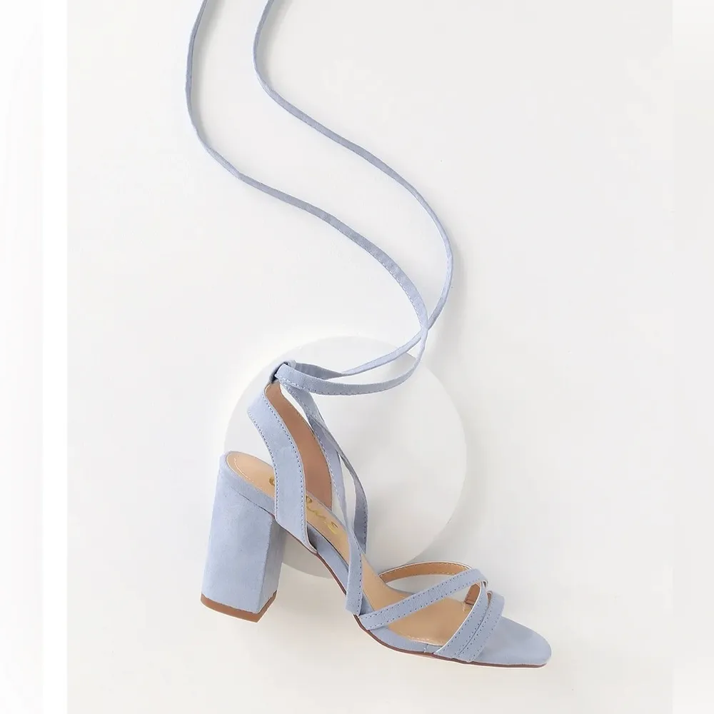 Lulu's Light Blue Strappy Heels - Image 8
