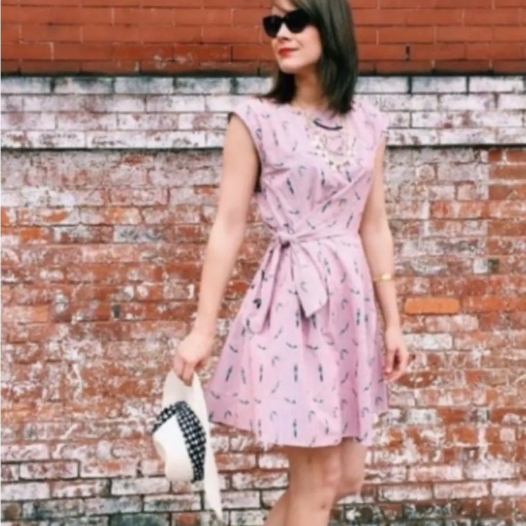 Maeve by Anthropologie Bathing‎ Beauty Stripe Embroidered Side-Tie Cotton Dress - Image 3