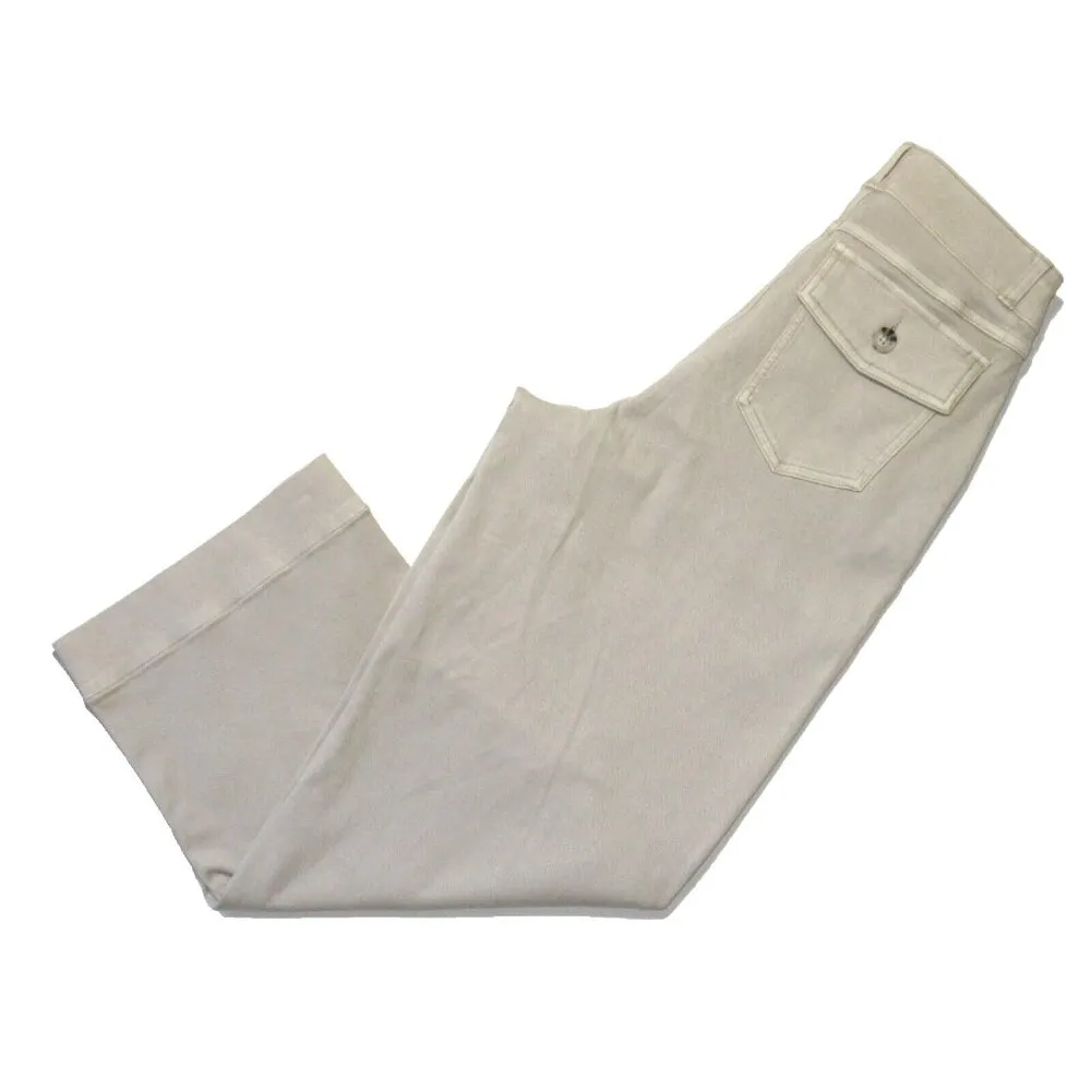 NWT SPANX 20312Q Stretch Twill Cropped Wide Leg in Bone Beige Khaki Pants PXL - Image 5