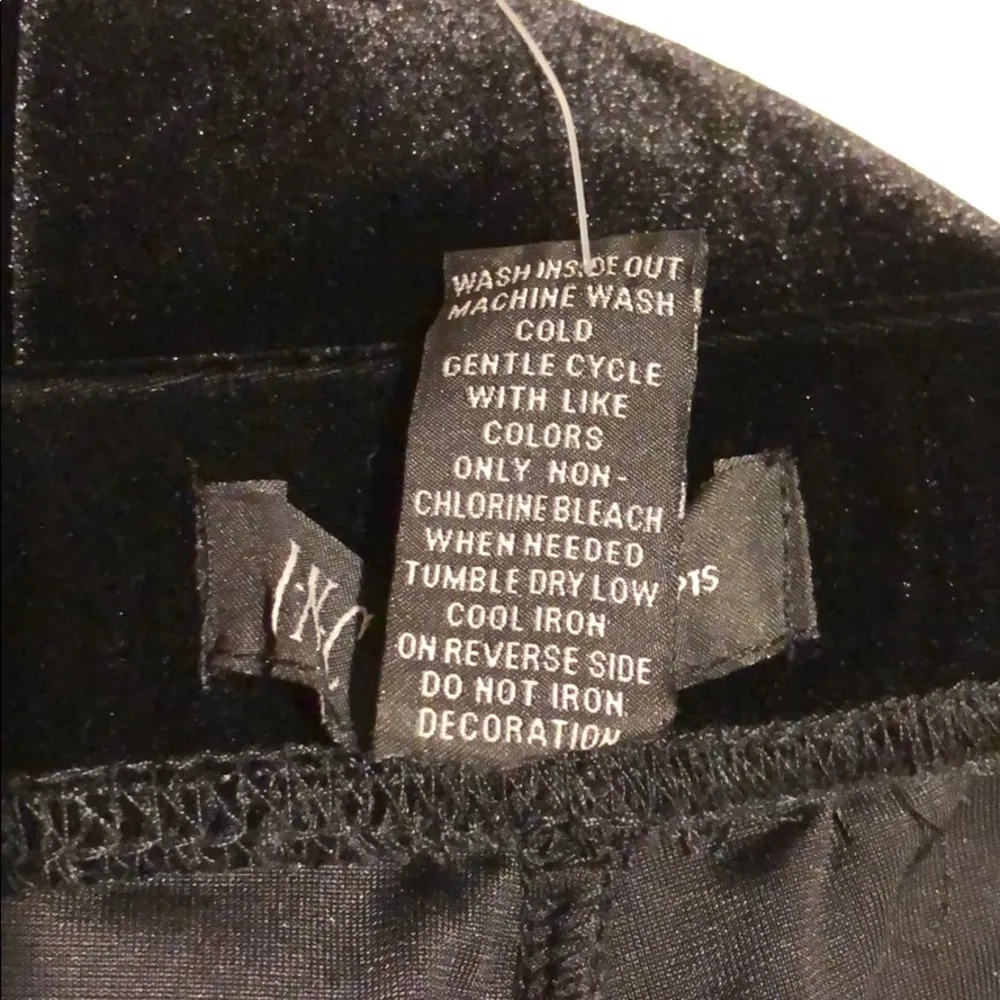 Black Velvet Stretch Leggings INC M NWT - Image 8