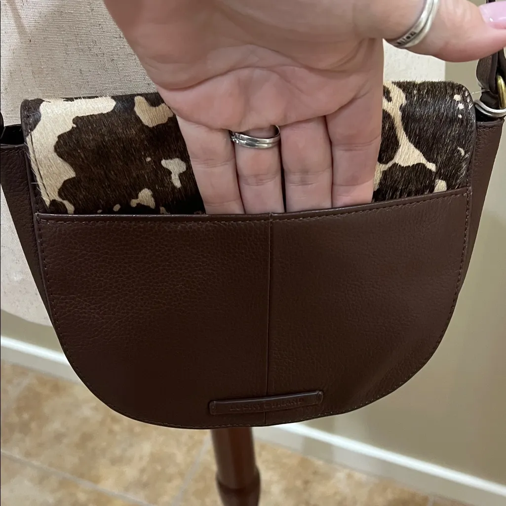 Lucky Brand | Genuine Leather & Calf Hair Crossbody in “Dark Cappuccino” - Image 9