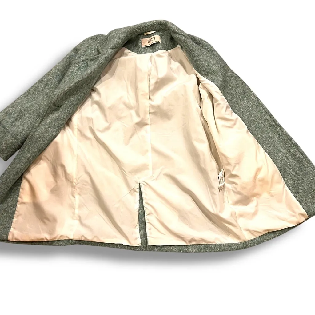 Zara Green Marl Coat, Size Small -Great Condition - Image 3