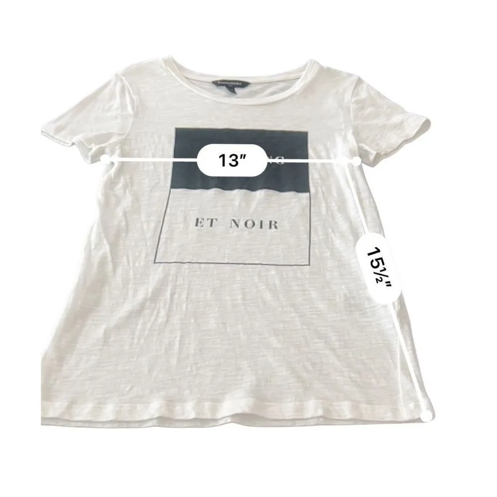 Banana Republic logo Black and Noir CREW-NECK T-SHIRT size XS - Image 7