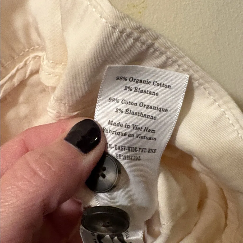 NWT Everlane Easy wide leg pant bone size 6 - Image 7