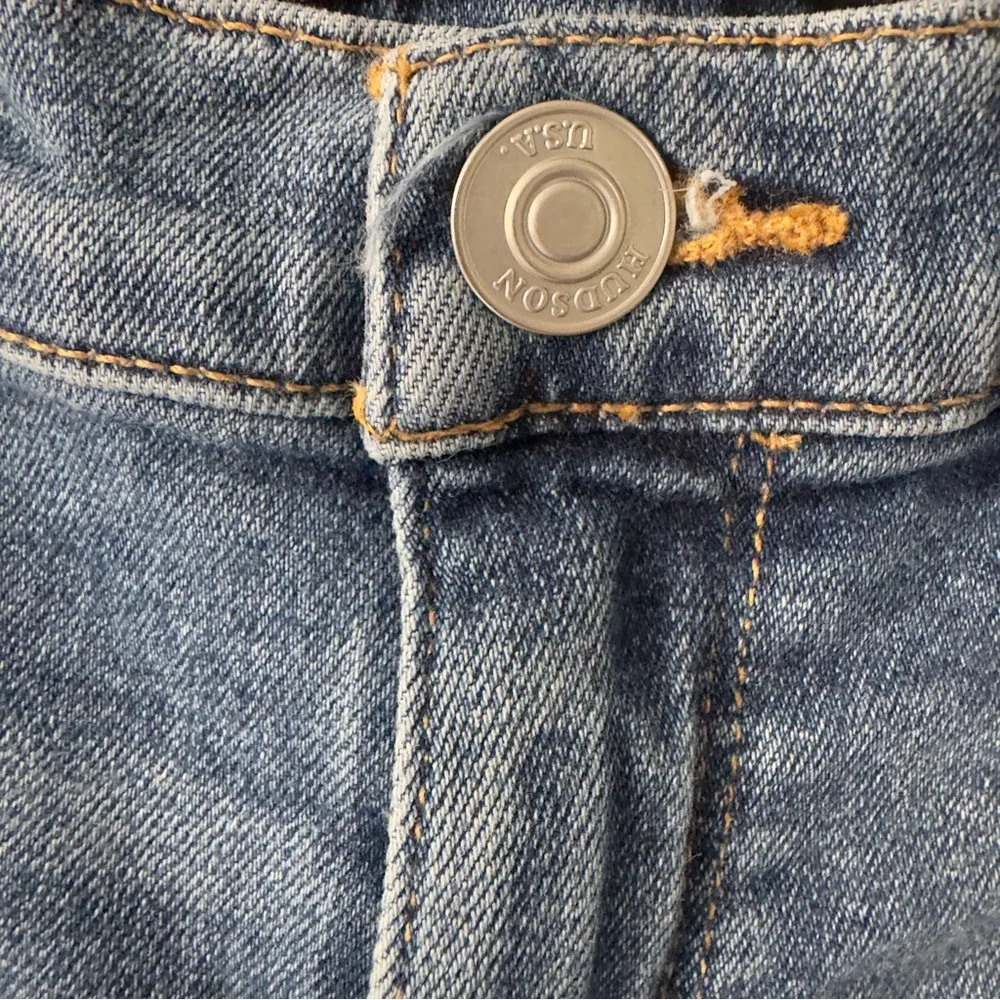 Hudson Nico Straight Jeans Blue Classic Denim distressed cotton blend stretch 27 - Image 8