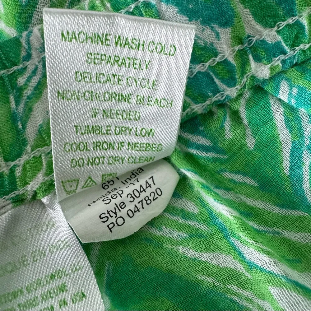 Lilly Pulitzer Palazzo Pant in Toucan Green Elephants Cotton Lightweight XS - Image 7