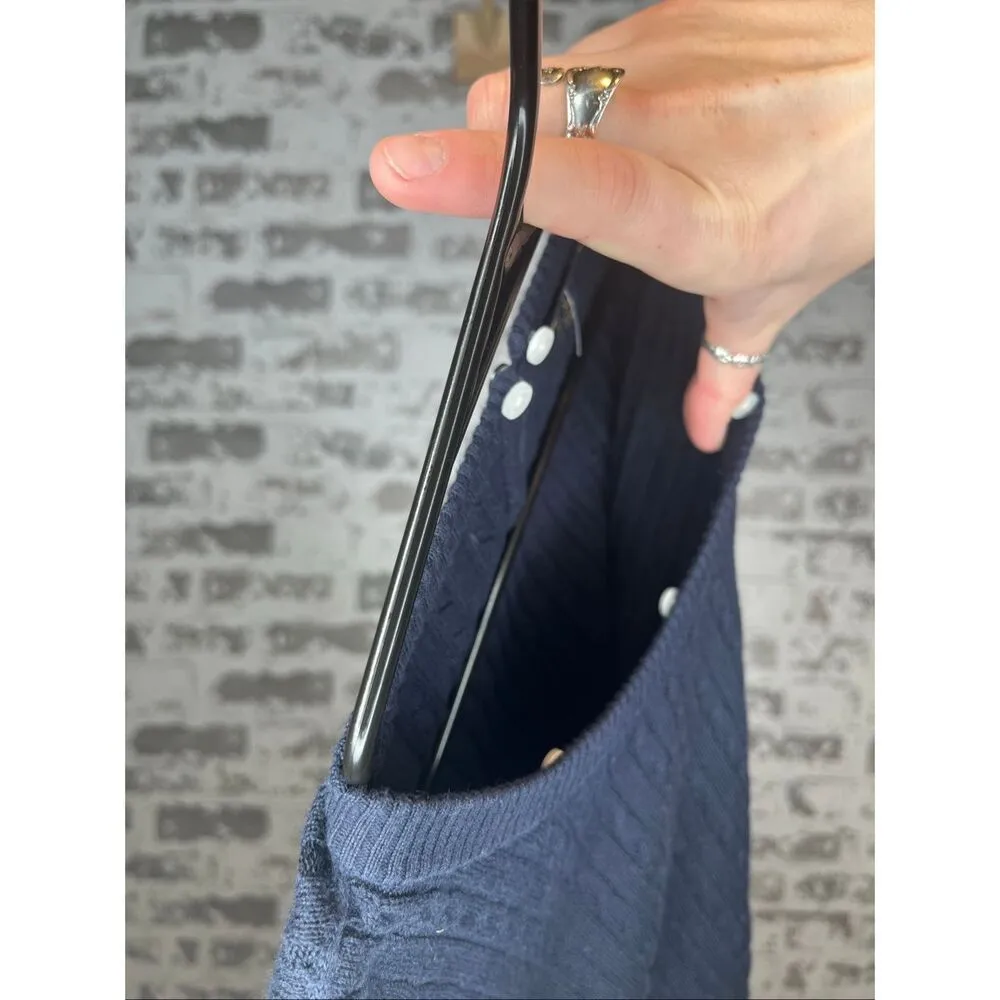 Brooks brother | women blue cotton cable knit sweater - Image 5