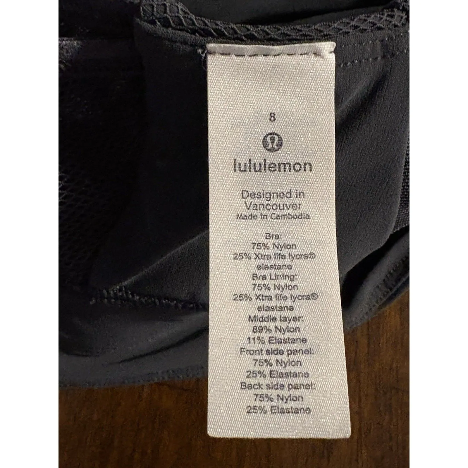 Lululemon Bra Challenger Grey Sports Workout Sports Women's Size 8 With Padding Size M - Image 4