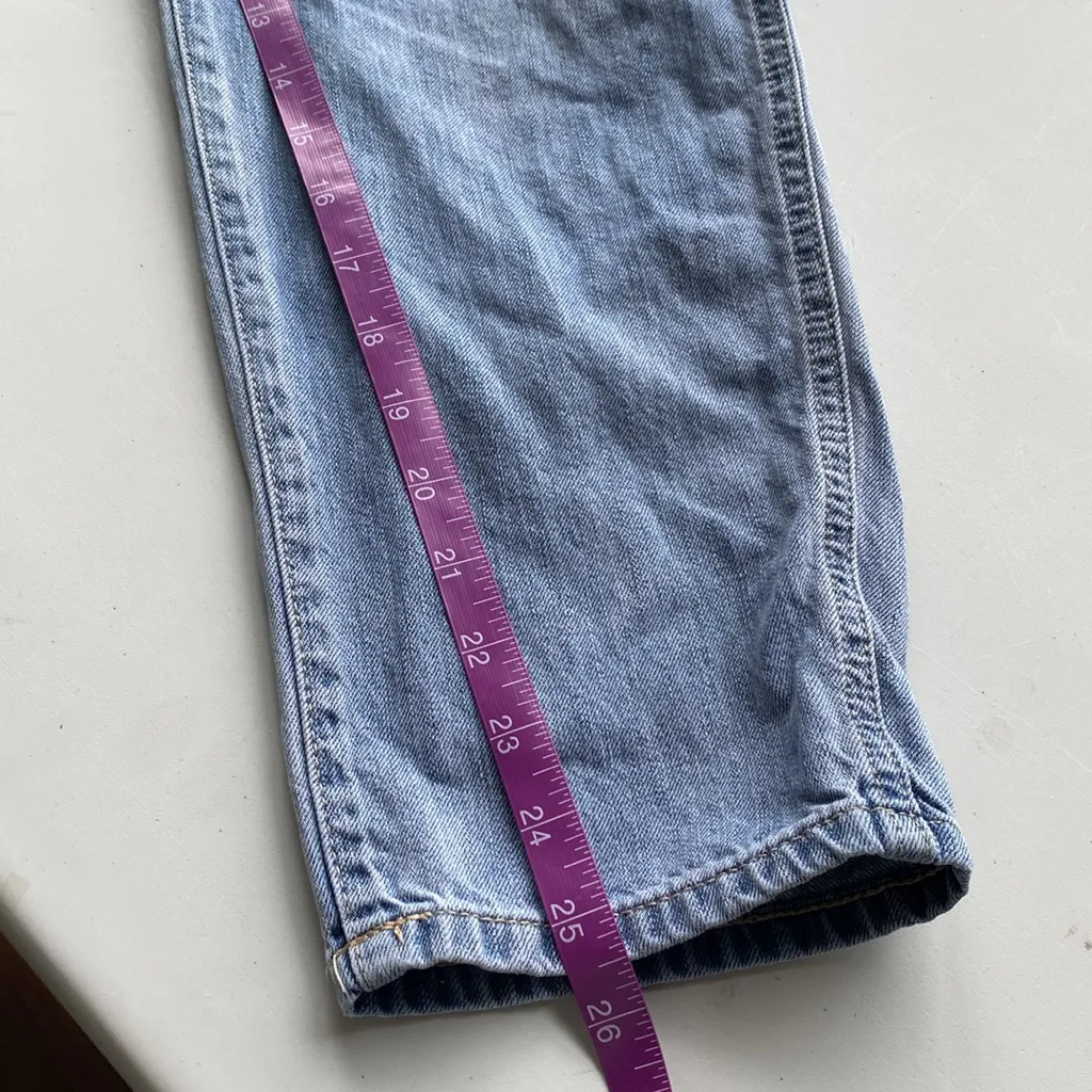 GAP 100% Cotton Distressed Light Wash Denim Overalls - Image 12