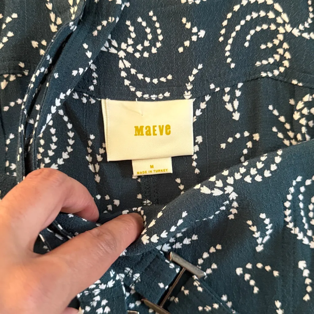 Maeve Tidal Jumpsuit Anthropologie Cropped Overalls Printed - Image 5